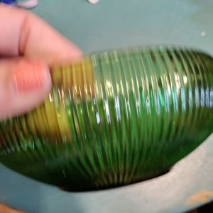 6 in. Green glass bowl